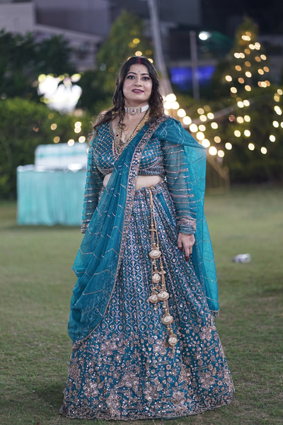 Emerald Elegance Bridal Lehenga Set