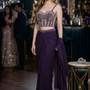 Royal Amethyst Embellished Drape Co-ord Set