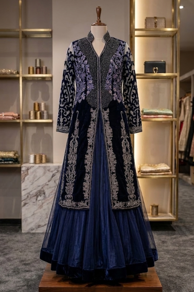 Midnight Royale Embroidered Indo-Western set