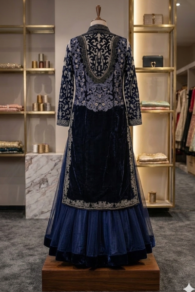 Midnight Royale Embroidered Indo-Western set
