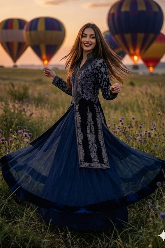 Midnight Royale Embroidered Indo-Western set