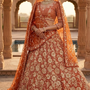 Sunset Glow Embroidered Bridal Lehenga Set