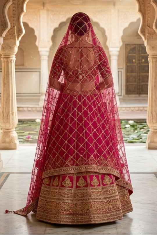 Royal Rani Pink Embroidered Lehenga Set