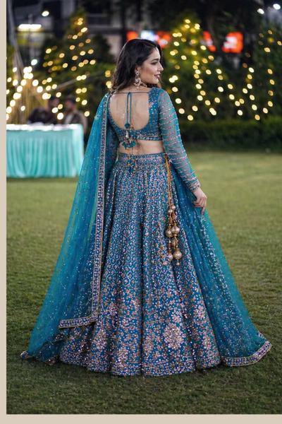 Emerald Elegance Bridal Lehenga Set