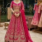 Maharani Pink Bridal Lehenga on Mannequin