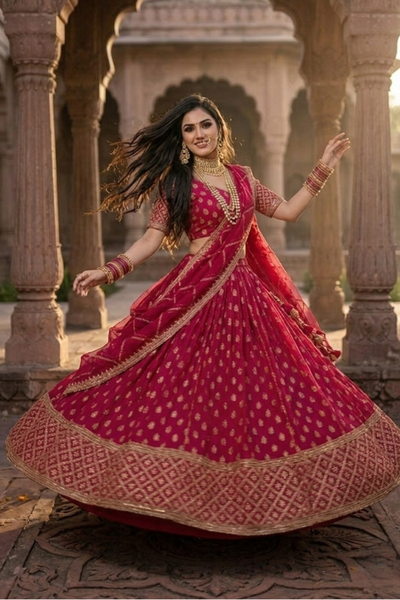 Rani Elegance Festive Lehenga showcasing flared silhouette